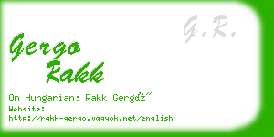 gergo rakk business card